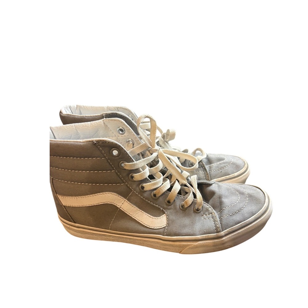 Vans Sk8-Hi Gray Canvas High Top Sneakers Mens 7.5 Womens 9.0